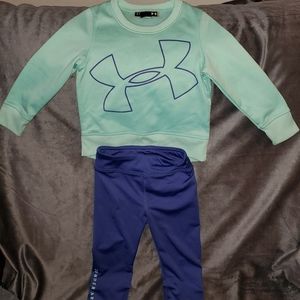 Girls Toddler Under Armour sweatshirt and leggings